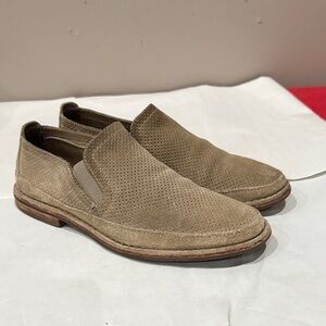 Trask Men's Light Brown Perforated Slip-On Loafers